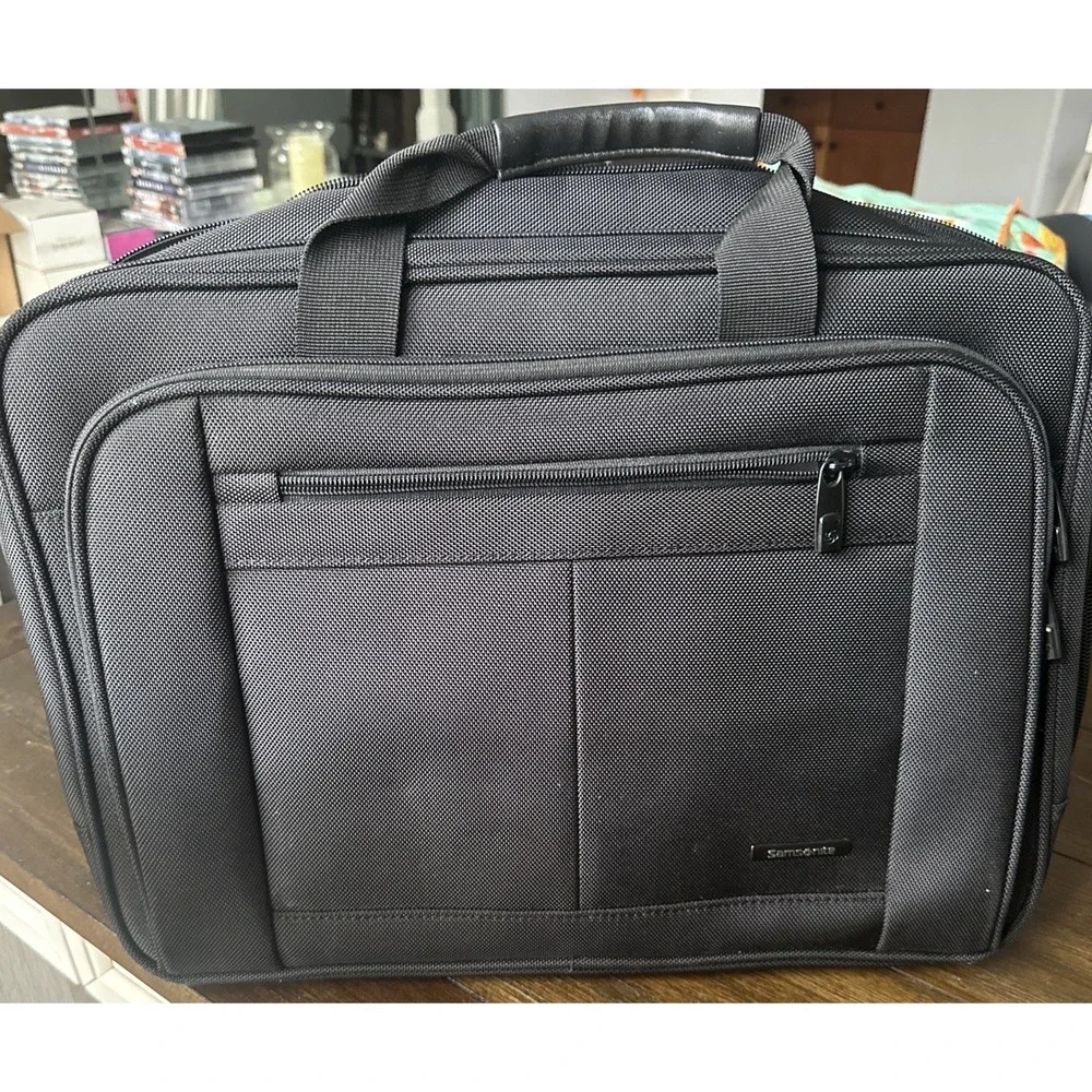 Samsonite Black Ballistic Nylon Laptop Briefcase Business Messenger Bag